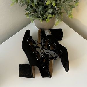 Vince Camuto black lace up heeled sandals